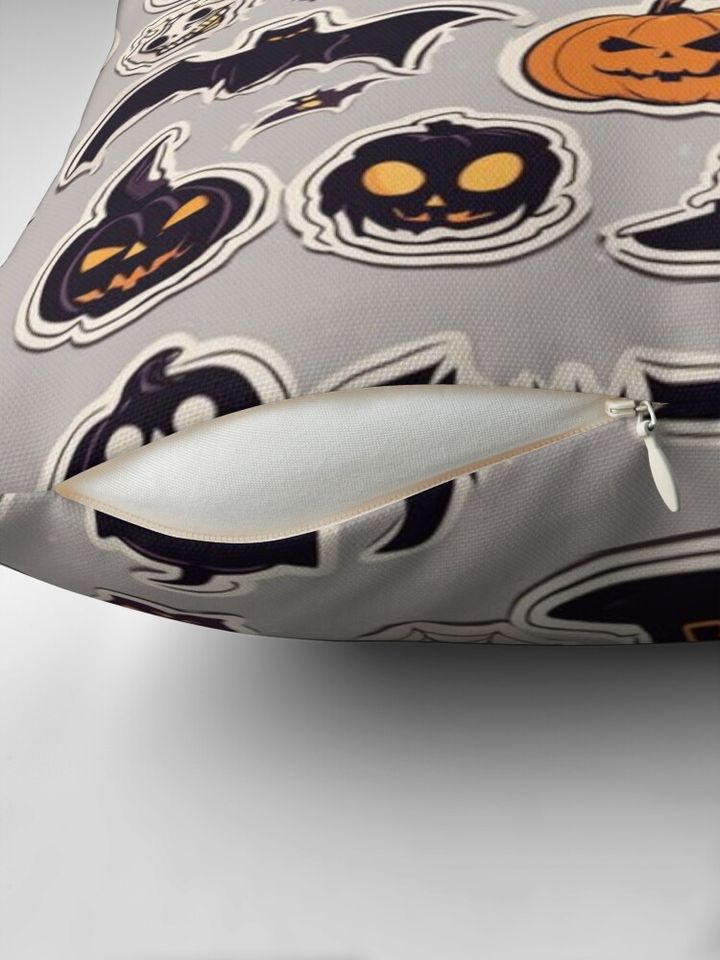 Spooky Halloween Pattern Pillow