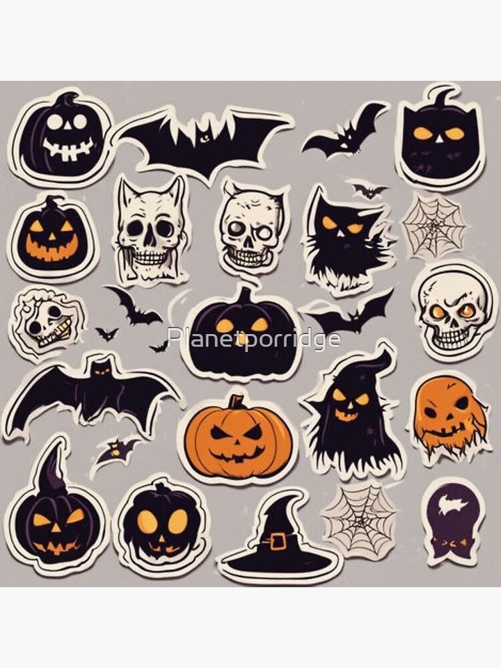 Spooky Halloween Pattern Poster