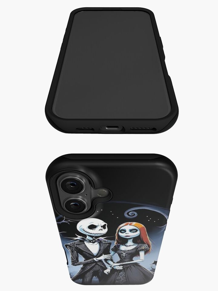Nightmare Before Christmas Jack and Sally's Moonlit Embrace iPhone Case