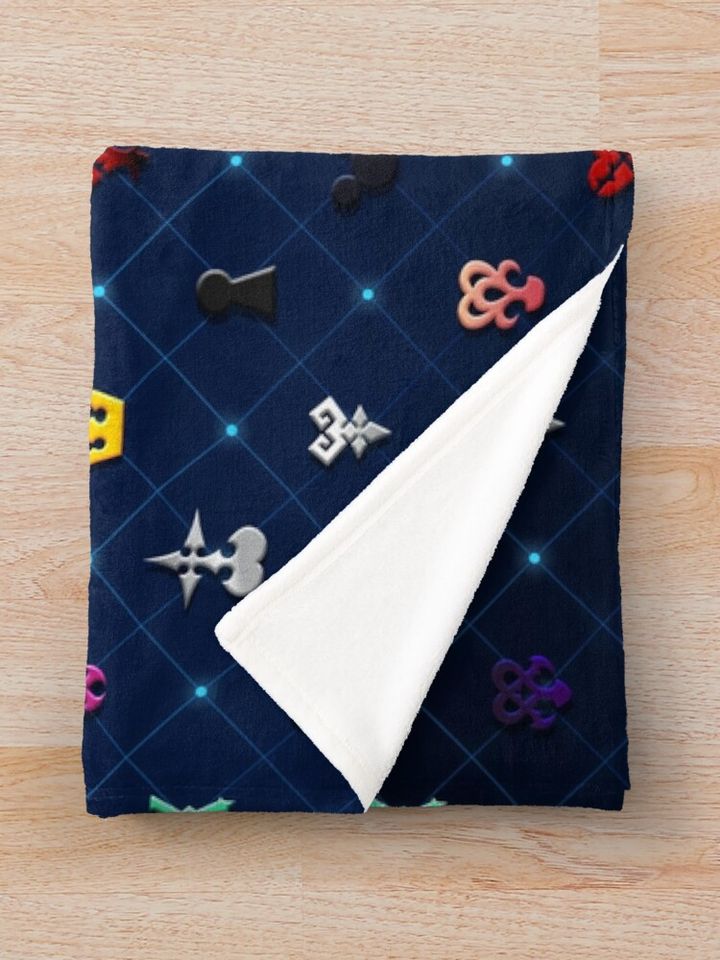 Kingdom Hearts Pattern Ver 2 Throw Blanket