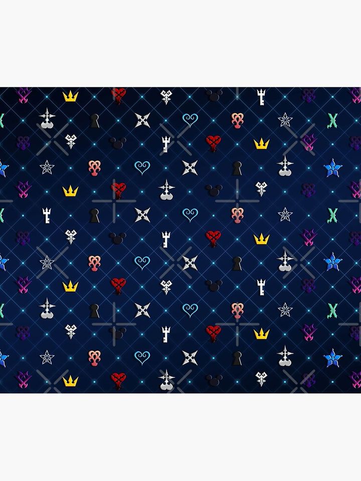 Kingdom Hearts Pattern Ver 2 Throw Blanket