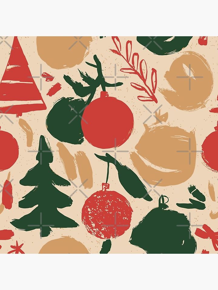 Retro Christmas Pattern Pillow