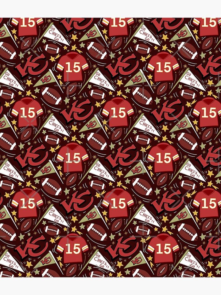 Patrick Mahomes chiefs pattern (dark red)  Backpack