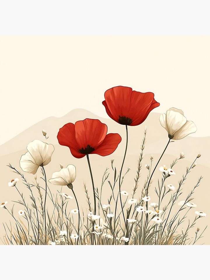 Red Poppies In Bloom Pillow
