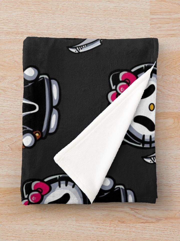 Scream Kitty Halloween  Throw Blanket