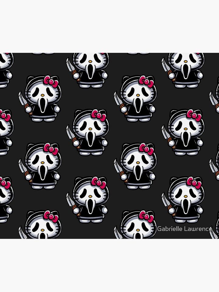 Scream Kitty Halloween  Throw Blanket