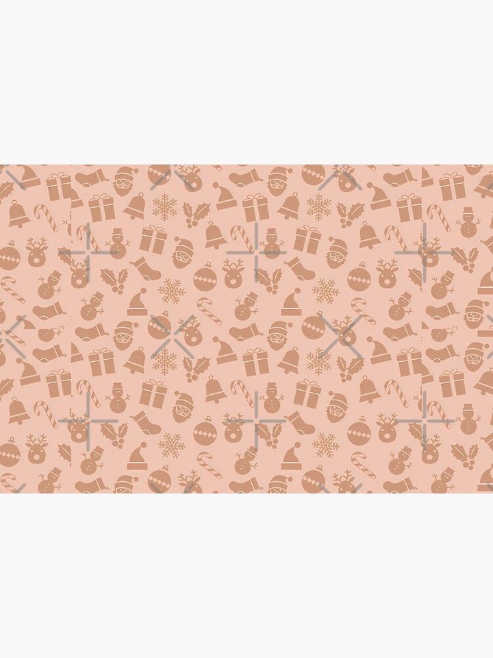 Christmas Icon Pattern Bath Mat