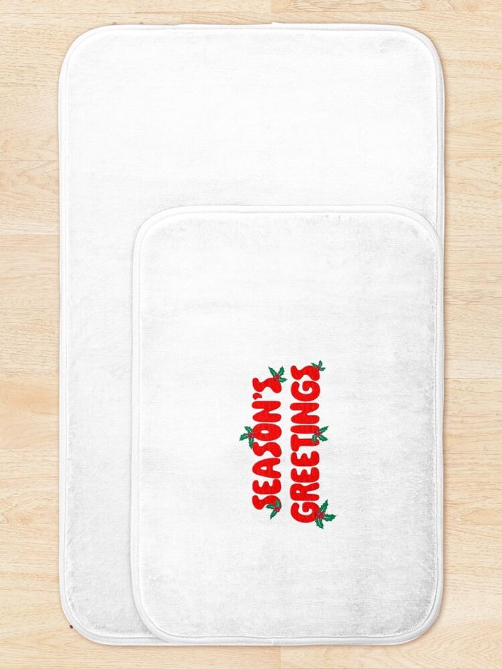 Season's Greetings Bath Mat