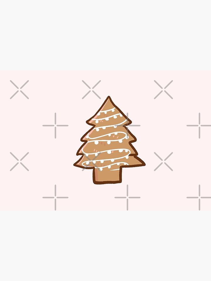 Cute Christmas gingerbread tree Bath Mat