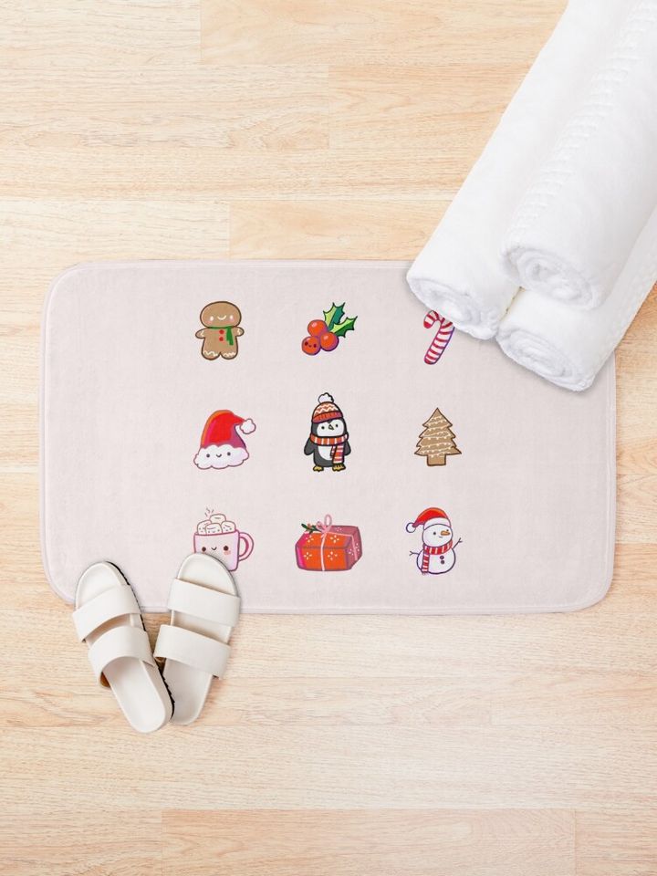 Cute Christmas spirit pack Bath Mat