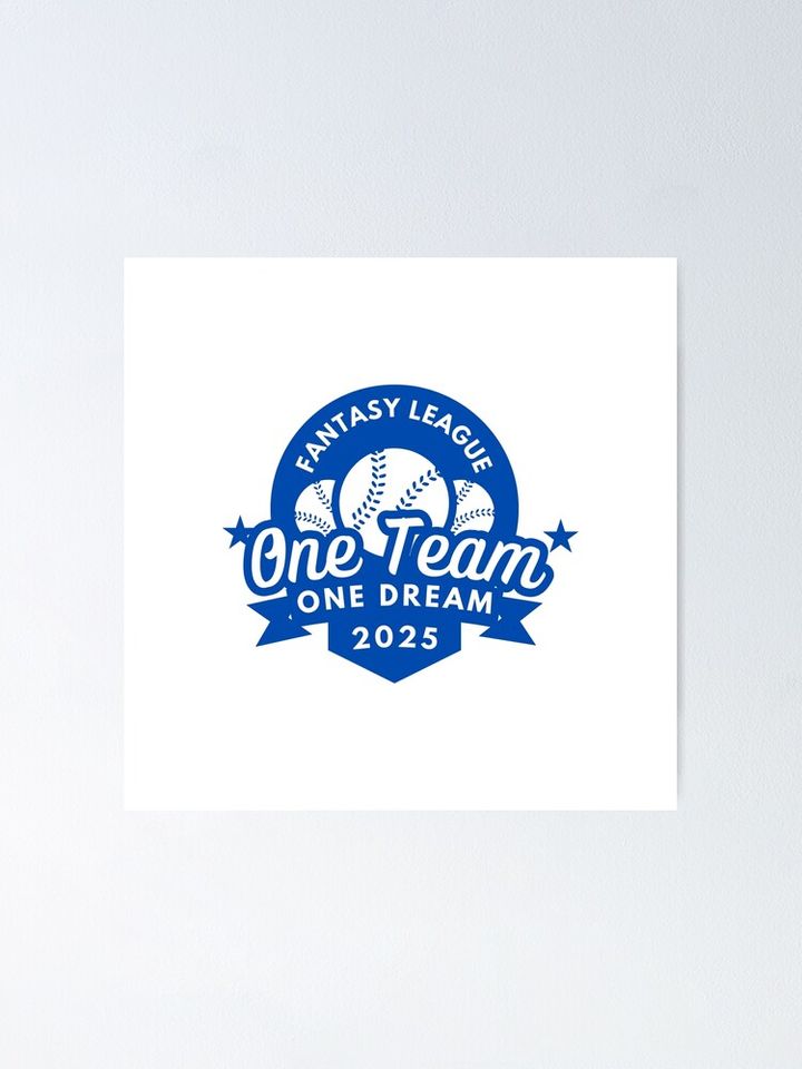 One team baseball logo Poster