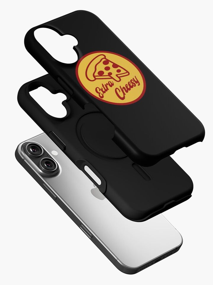 Funny Pizza Slice Extra Cheesy Graphic iPhone Case