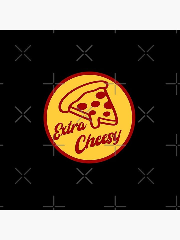 Funny Pizza Slice Extra Cheesy Graphic Pillow