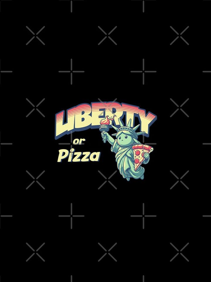 Liberty or Pizza Funny Statue of Liberty Eating Pizza iPhone Case