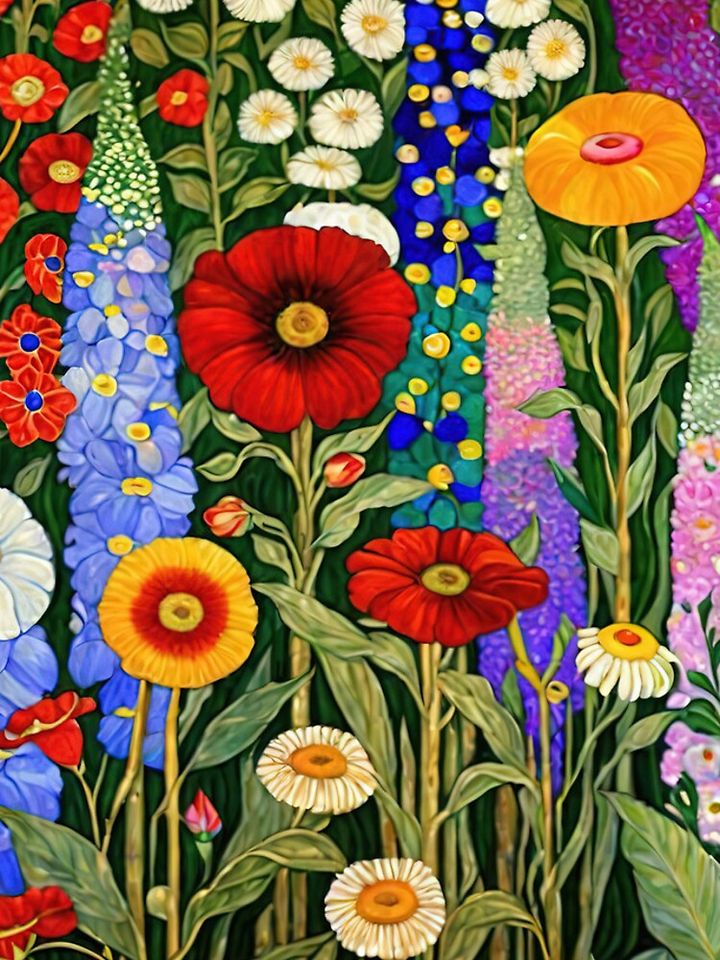 Gustav Klimt Flower Garden iPhone Case