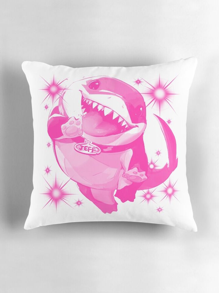 JEFF THE SHARK | PINK Pillow