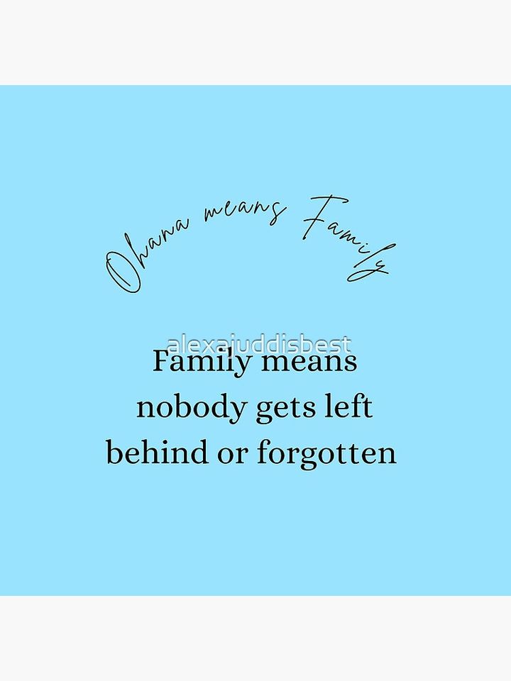 Ohana means family  Pillow