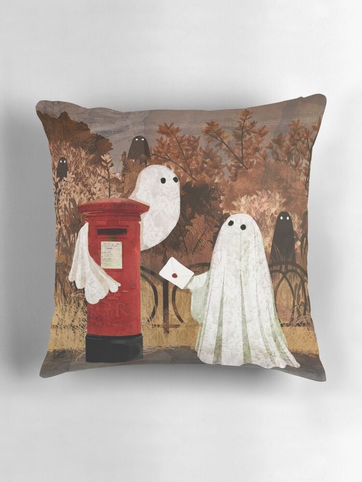 Ghost Post Pillow