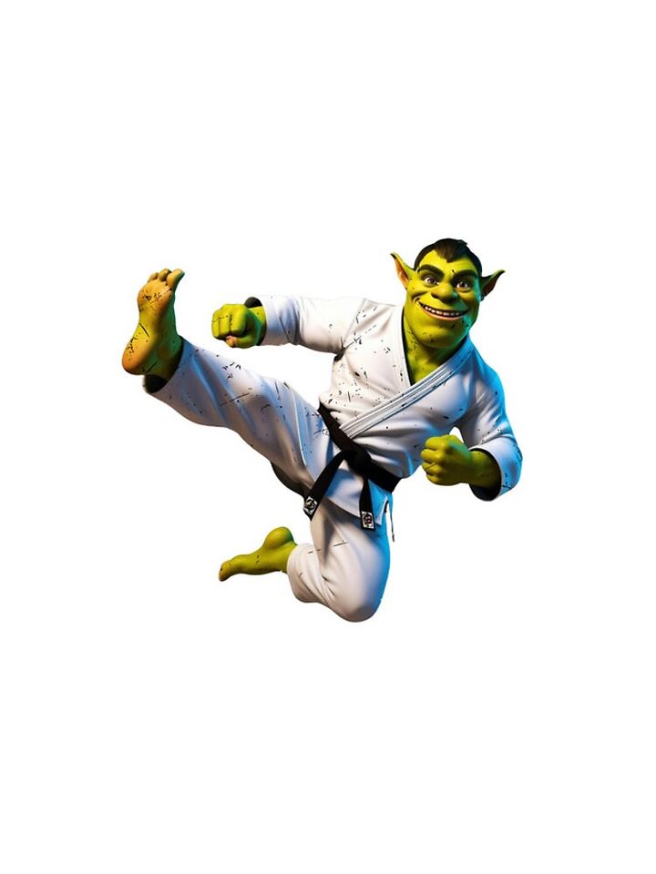 Ogre karate flying kick iPhone Case