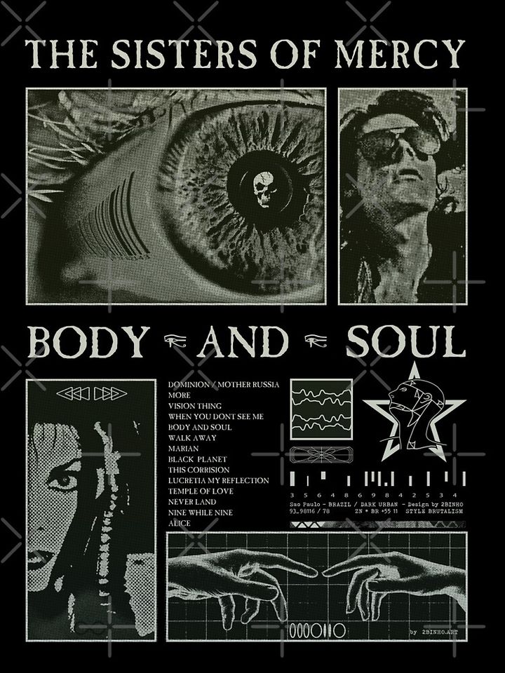 Sisters Of Mercy GOTHIC 80 BRUTALISM Oversized T-Shirt