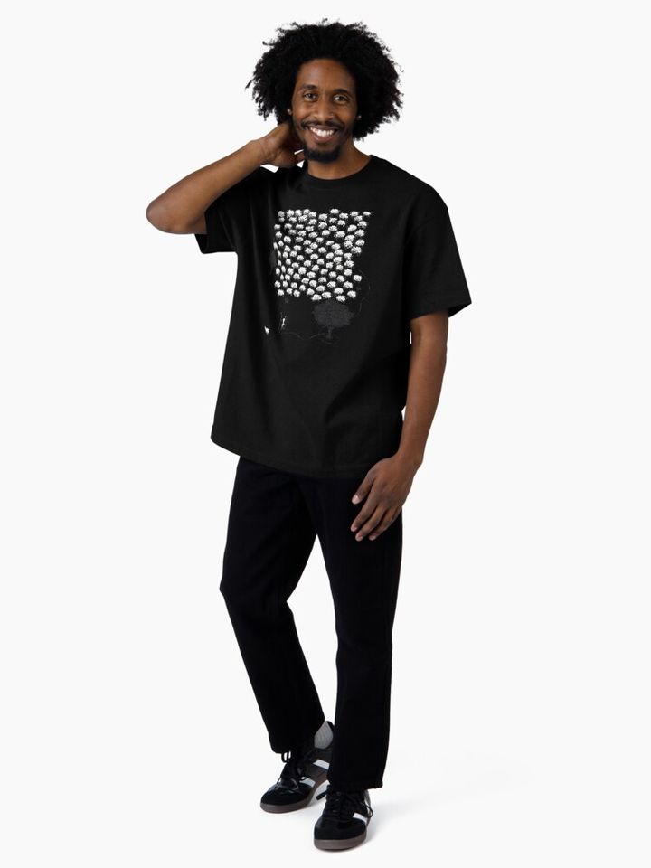 Jesus Leaves the 99, Jesus Art, Bible Art, Jesus Good Shepherd Oversized T-Shirt