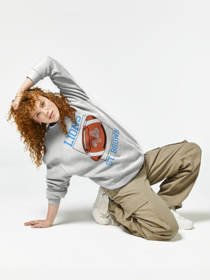 Detroit Lions St. Brown #14 t shirt Pullover Sweatshirt