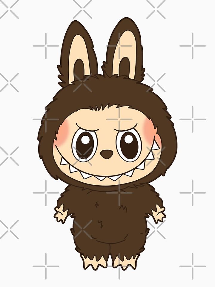 labubu whole body brown Pullover Hoodie