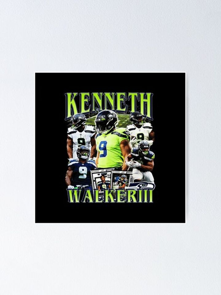 Kenneth Walker III Vintage Bootleg Poster
