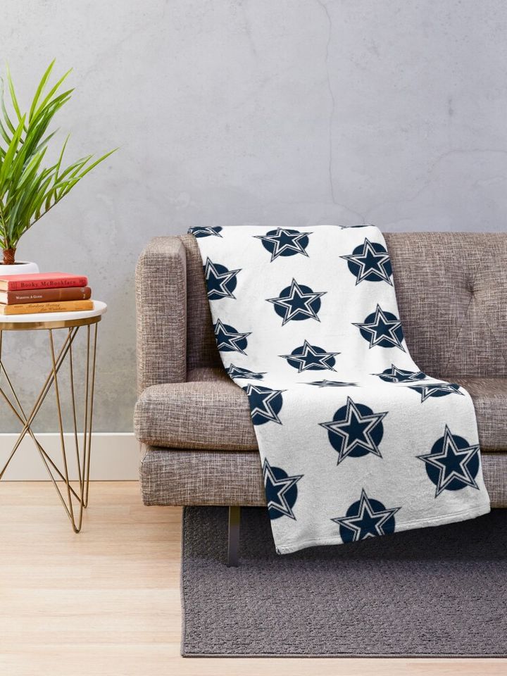 Bold Dallas-Cowboys Star Emblem Throw Blanket