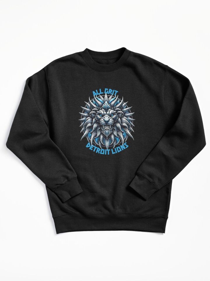 ALL GRIT DETROIT LIONS Pullover Sweatshirt