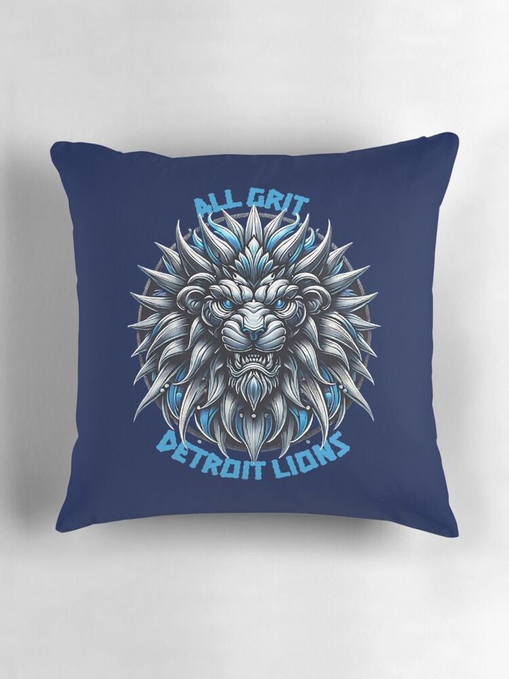 ALL GRIT DETROIT LIONS Pillow