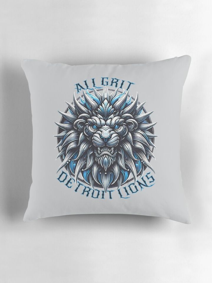 ALL GRIT DETROIT LIONS II Pillow