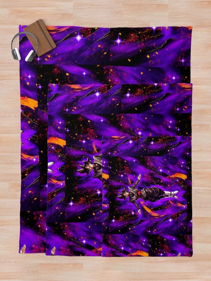 Goku Black Pose Throw Blanket, Gift for Fan, for All Age