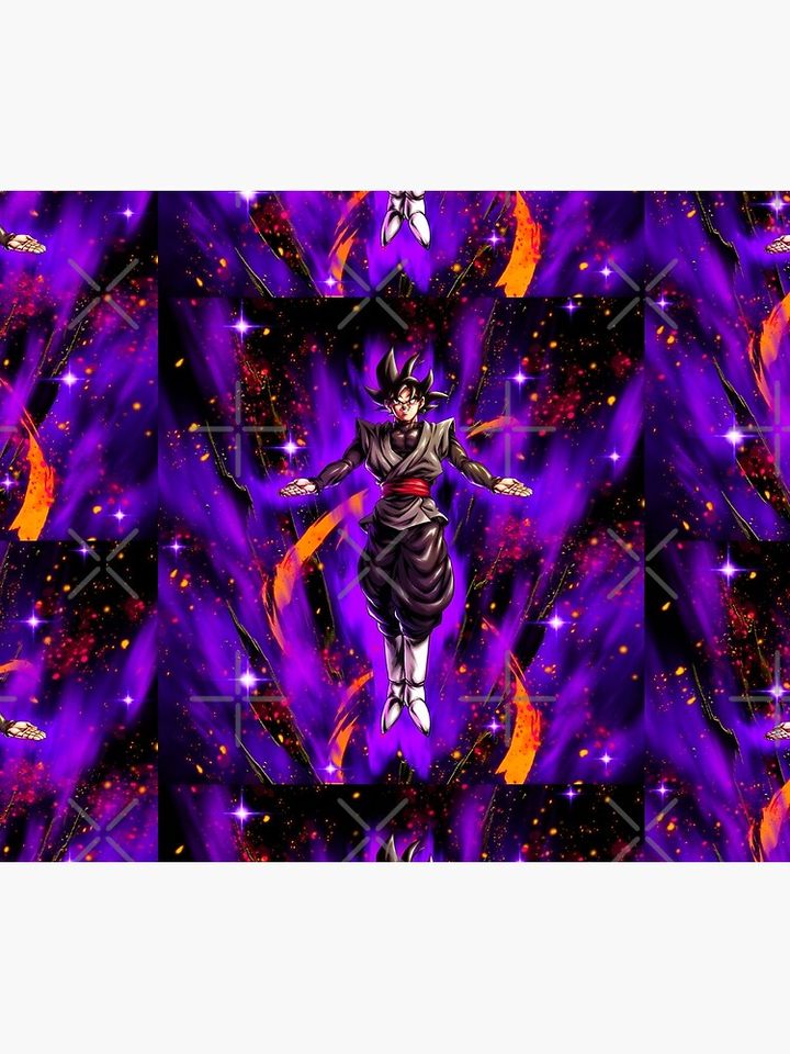 Goku Black Pose Throw Blanket, Gift for Fan, for All Age