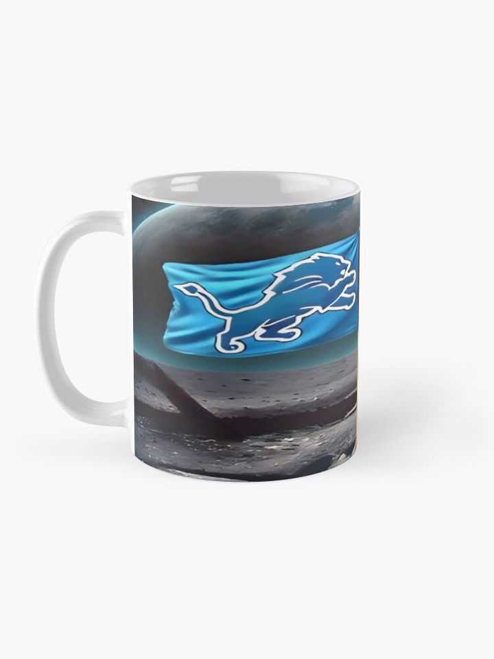 Detroit Lions on the Moon Coffee Mug
