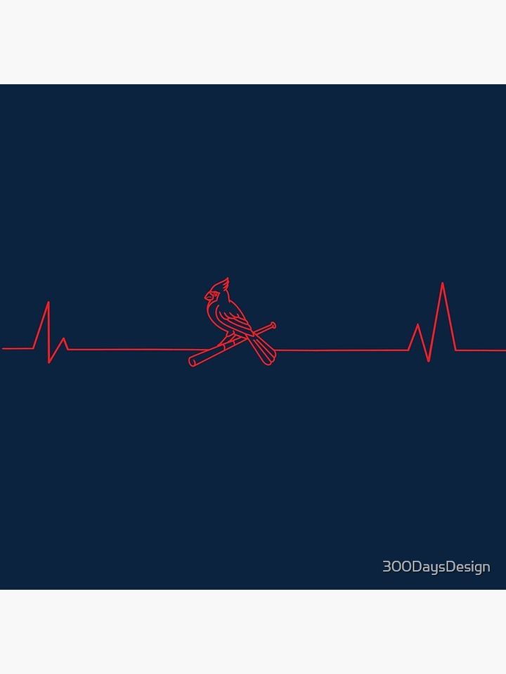 St. Louis Baseball Heartbeat Pulse Pillow