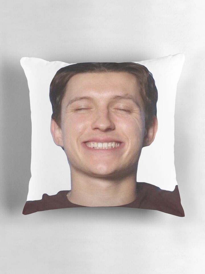 tom holland smiling Pillow