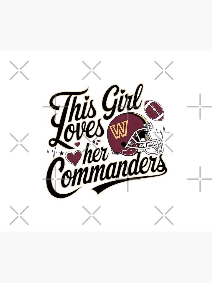 This girl loves her commanders Throw Blanket