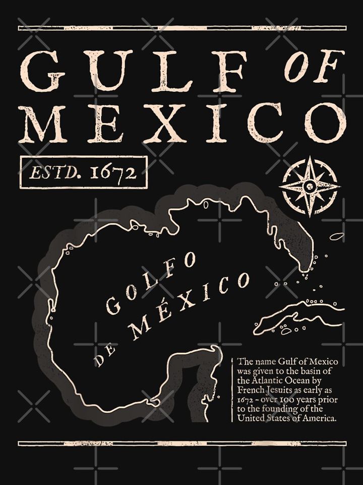 Gulf of Mexico 1672 Historic Map Classic T-Shirt