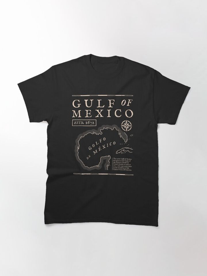 Gulf of Mexico 1672 Historic Map Classic T-Shirt