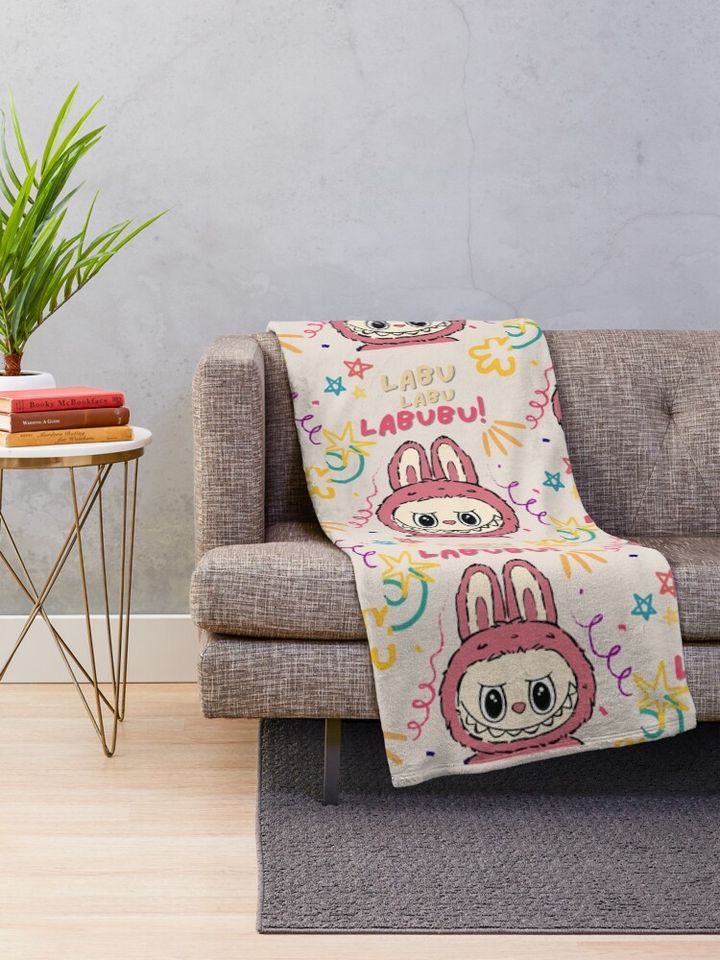 Labu-Labu-Labubu! Throw Blanket, Gift for Kids, Cute Gift