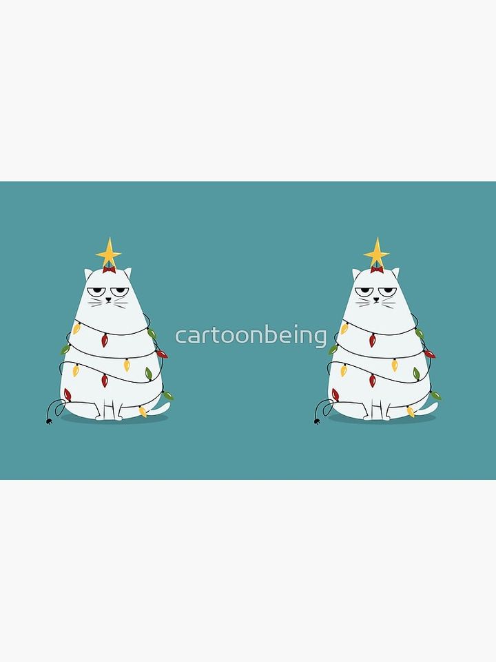 Grumpy Christmas Cat Coffee Mug