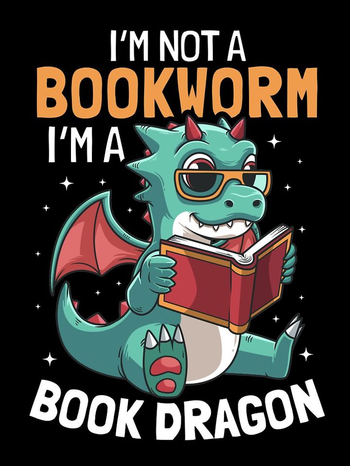 I'm A Book Dragon Not A Bookworm Kids T-Shirt