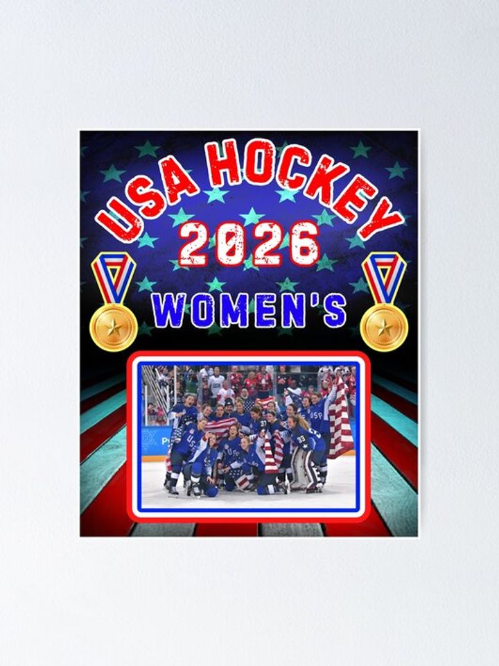 Usa Womens Ice Hockey Gold 2026 Poster