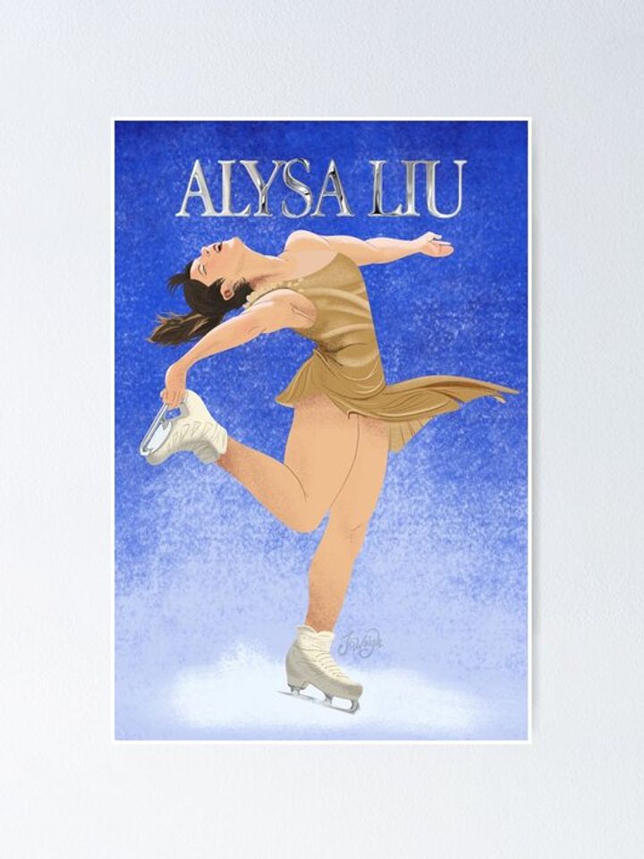 Liunatic Figure Skater Full Illustration Poster