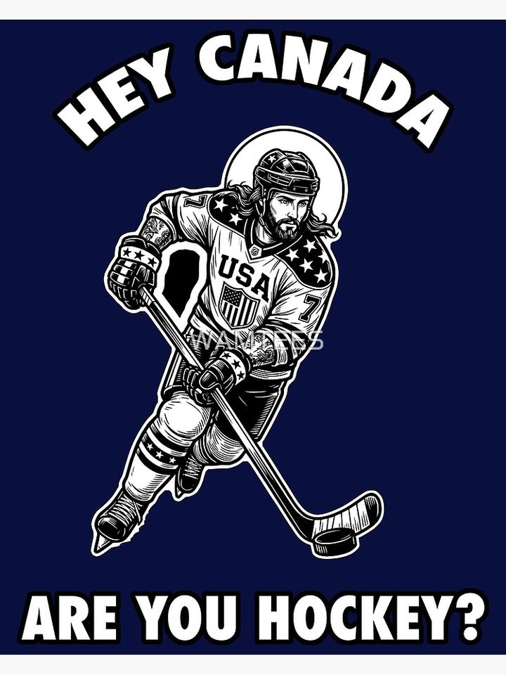 USA Hockey Jesus Olympic Victory Meme Poster