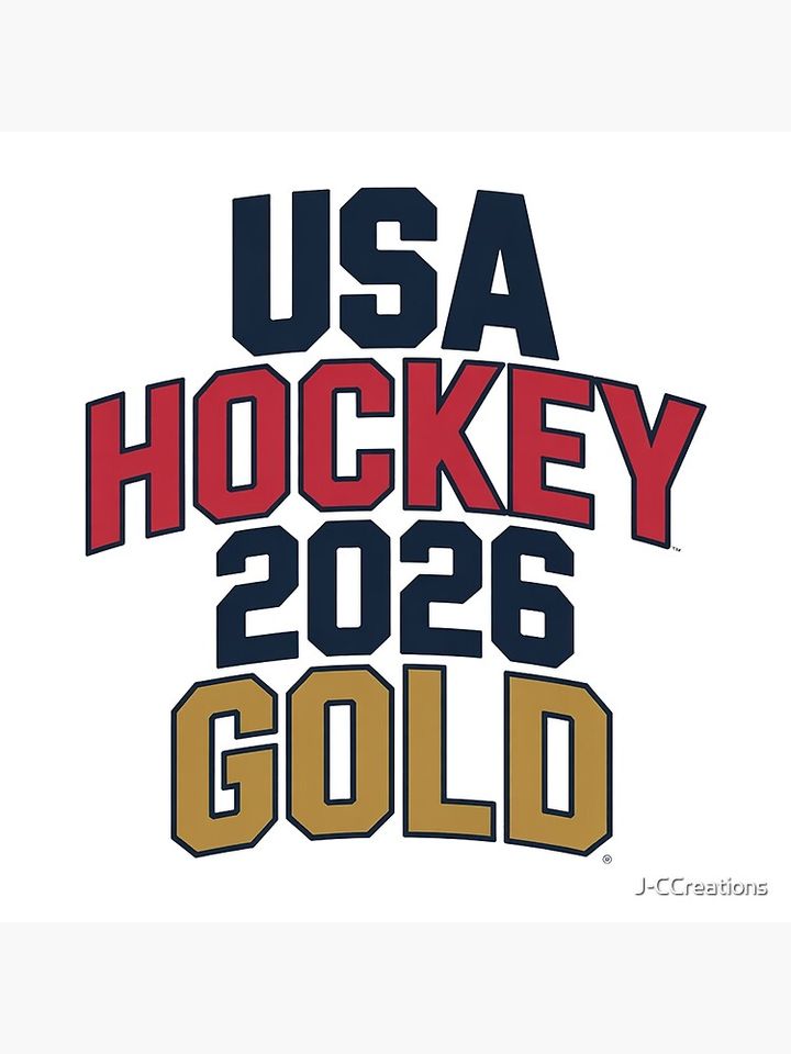 USA Hockey Gold Poster - Premium Matte Vertical Poster
