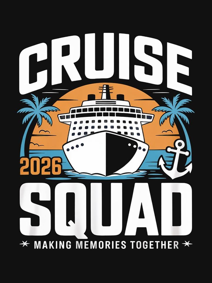 Cruise Squad 2026 , Family Group Matching Summer Vacation for Men and Women, Nautical Outfit for Cruise Trips, Beach Holidays Premium Oversized Sweatshirt