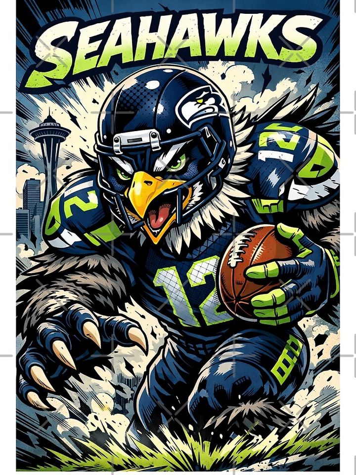 Sea Hawks Comic Style Vertical Poster