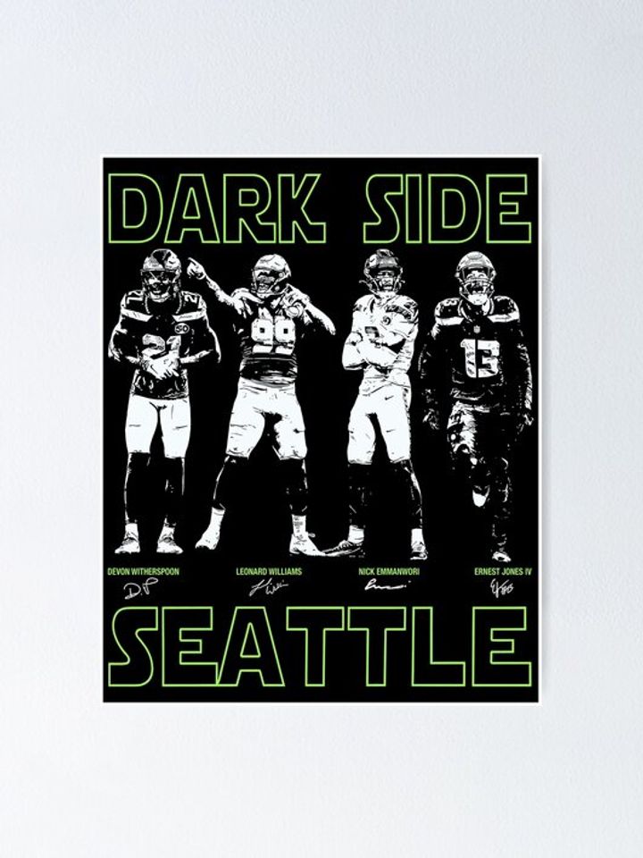 Dark Side 12 Football Poster